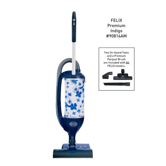 SEBO Felix Premium Upright Vacuum with ET-1 Powerhead in Indigo, Rosso