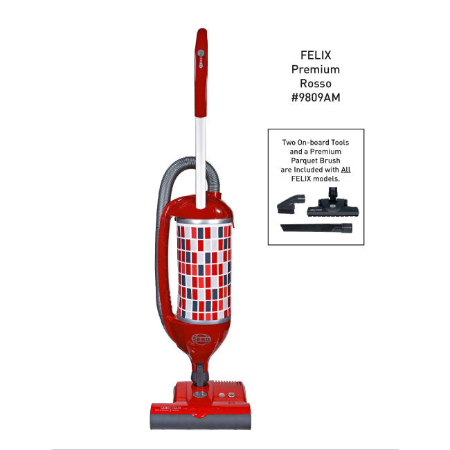 SEBO Felix Premium Upright Vacuum with ET-1 Powerhead in Indigo, Rosso