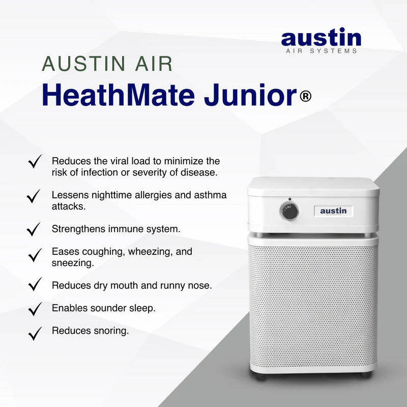 AUSTIN Air Purifier Healthmate Jr. PLUS W. HEPA Filter and 3 Speed Control NEW WITH 5 YR. WARRANTY