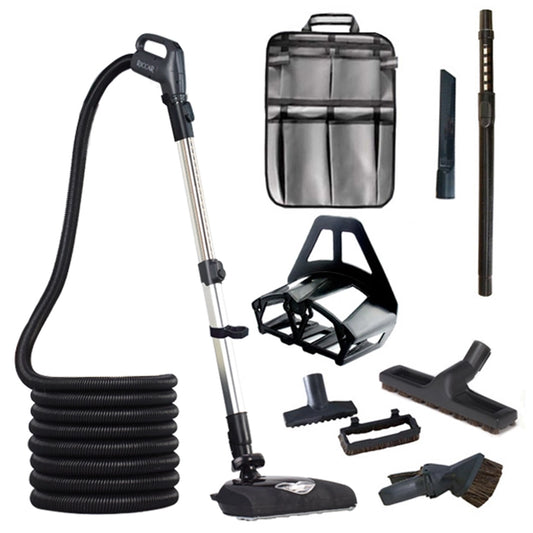 Riccar Central Vacuum 35 Foot Hose  Deluxe Power Nozzle Accessories Kit With Hard Floor Brush