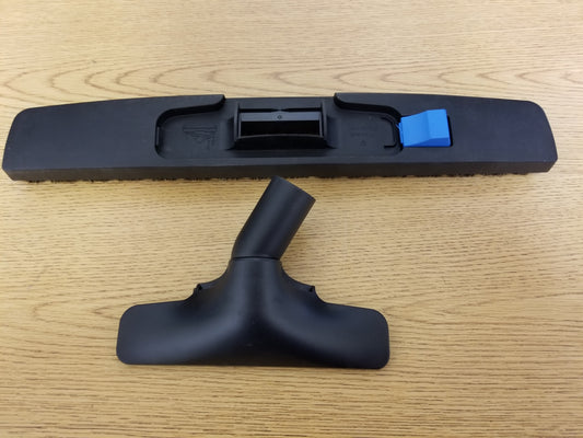 Extra Wide (17 inch) Hard Floor Brush with Detachable Upholstery Brush - Quality Household Supply